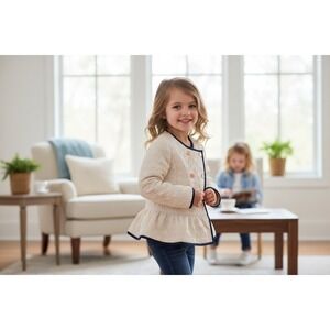 Girls Tommy Hilfiger Holiday TDL0023 105 FRST CREAM Size S(7)